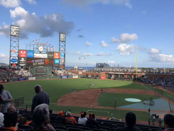 Oracle Park, block: 222, row: H, seat: 8