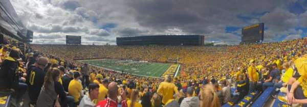 Michigan Stadium, block: 40, row: 70, seat: 2