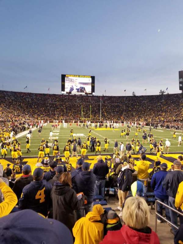 Michigan Stadium, block: 35, row: 10, seat: 7 and 8