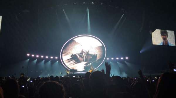 The O2, London, block: Floor B1, row: M, seat: 13
