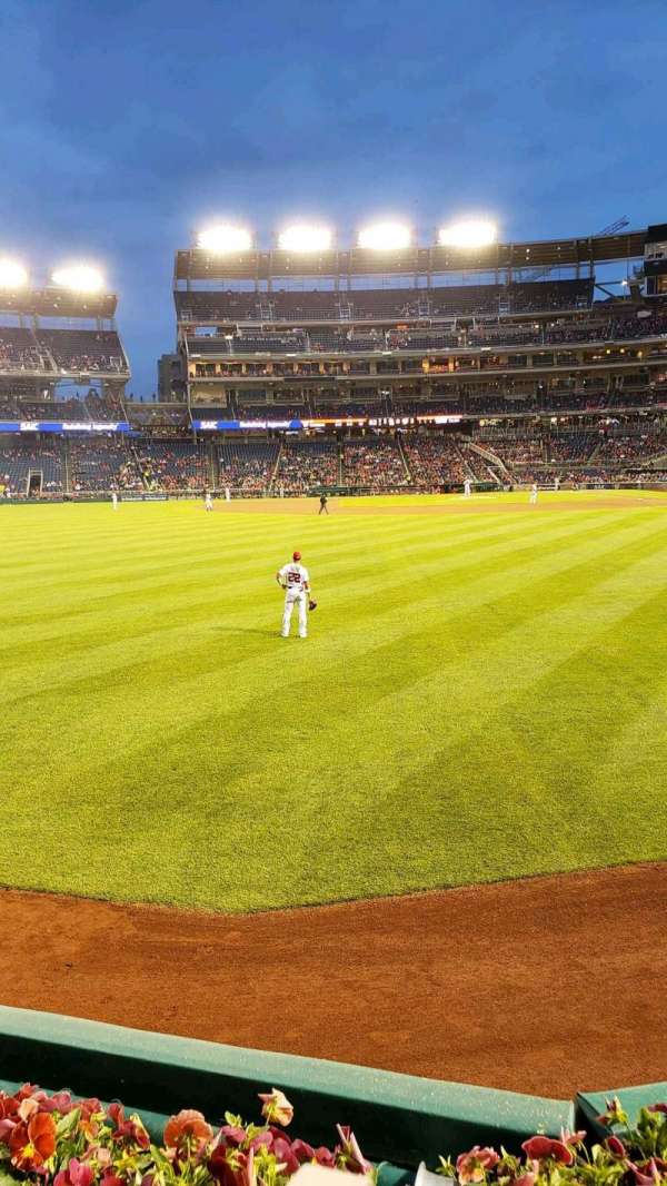 Nationals Park, block: 103, row: A, seat: 1