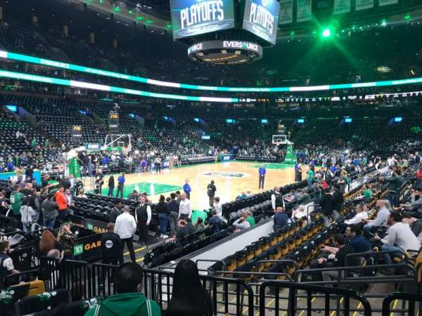 TD Garden, block: 15, row: 9, seat: 2