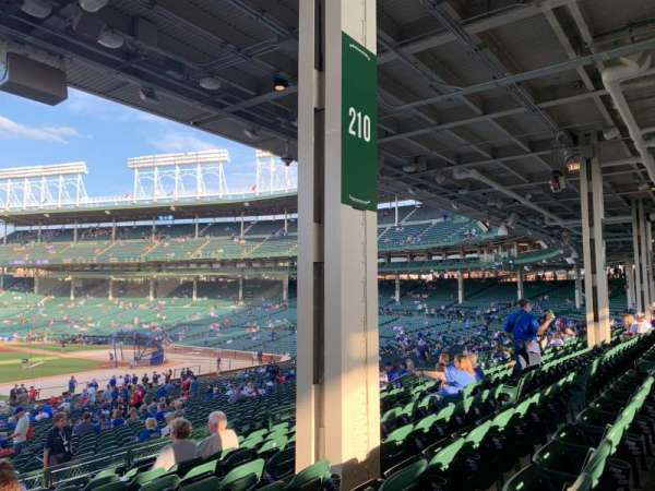 Wrigley Field, block: 210, row: 9, seat: 11