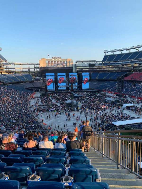 Gillette Stadium, block: 201, row: 26, seat: 1