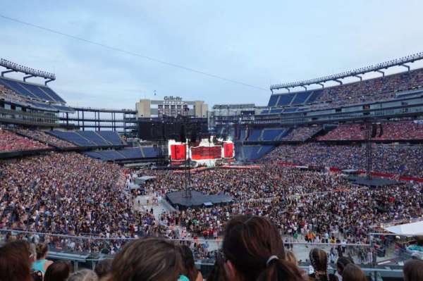 Gillette Stadium, block: 202, row: 5, seat: 3-4