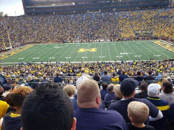 Michigan Stadium, block: 44, row: 82, seat: 1