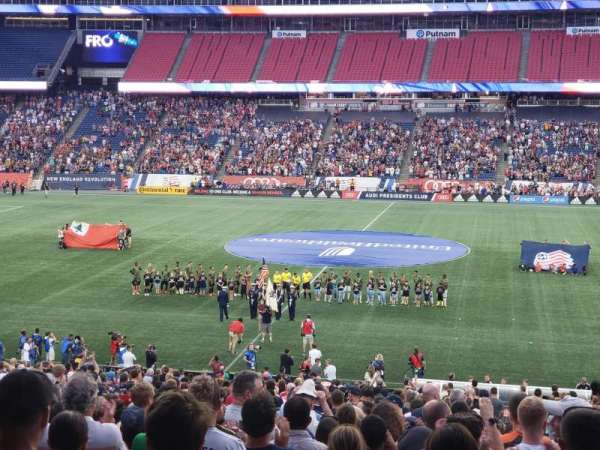 Gillette Stadium, block: 109, row: 37, seat: 1