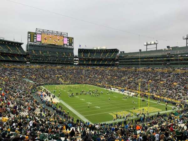 Lambeau Field, block: 307, row: 8, seat: 29 and 30