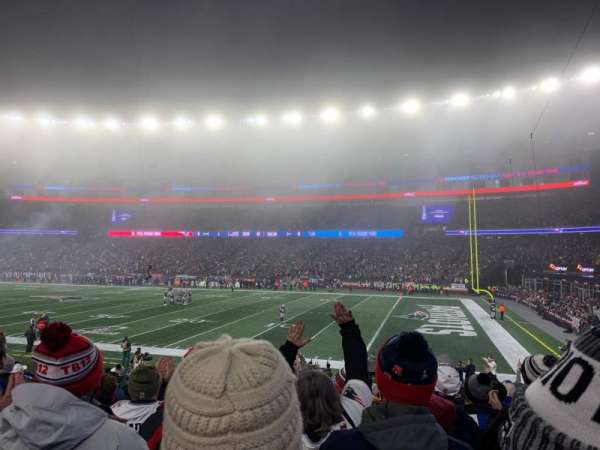 Gillette Stadium, block: 127, row: 18, seat: 9