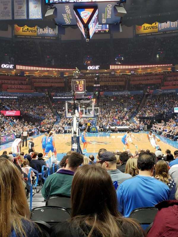 Paycom Center, block: 110, row: QQ, seat: 11