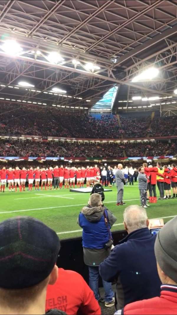 Principality Stadium, block: L10, row: 3, seat: 5
