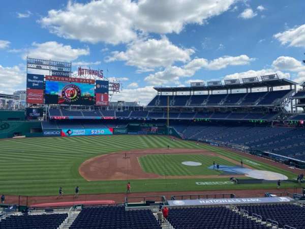 Nationals Park, block: 207, row: A, seat: 7