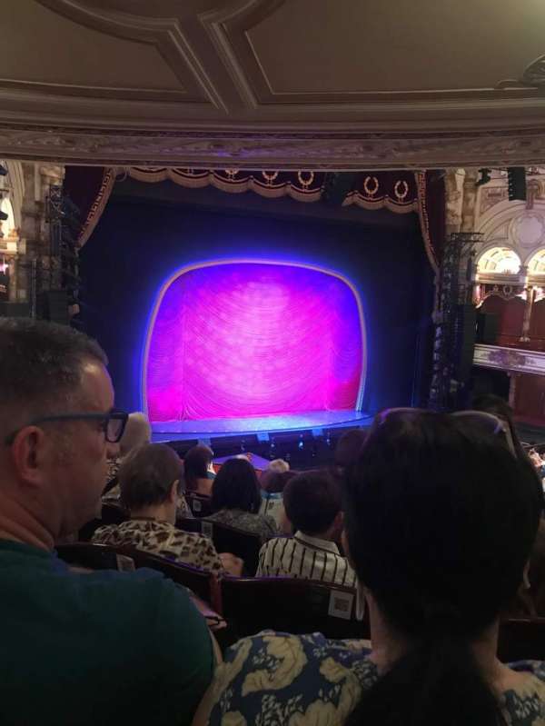 London Coliseum, block: Dress circle, row: G, seat: 52