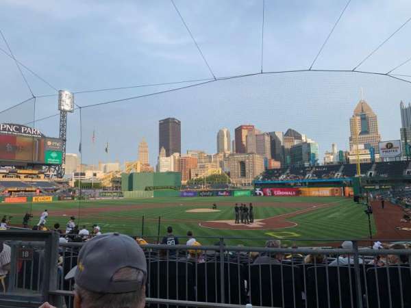 PNC Park, block: 117, row: B, seat: 18