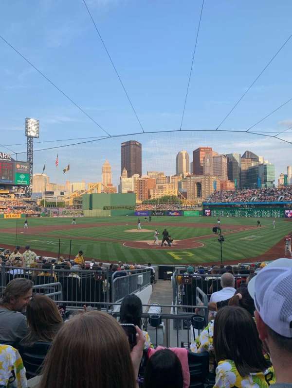 PNC Park, block: 117, row: F, seat: 10