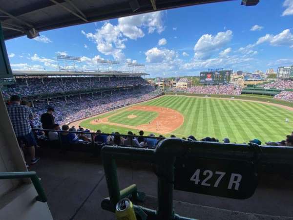 Wrigley Field, block: 427R, row: 1, seat: 1