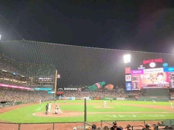 Oracle Park, block: 112, row: G, seat: 1