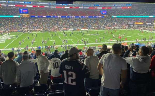 Gillette Stadium, block: 134, row: 37, seat: 11