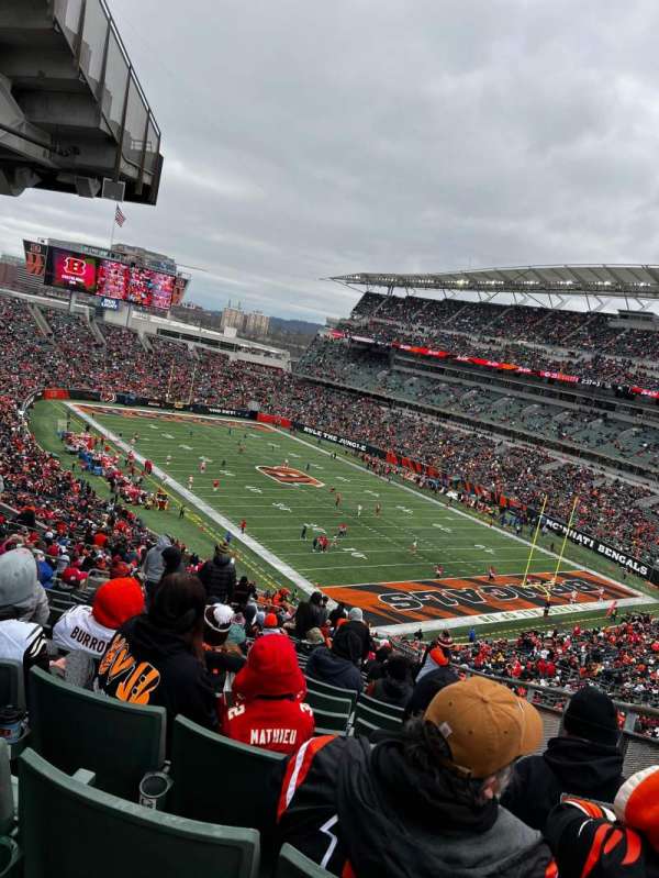 Paycor Stadium, block: 231, row: 31, seat: 3