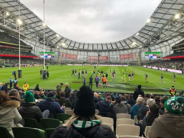 Aviva Stadium, block: 113, row: U