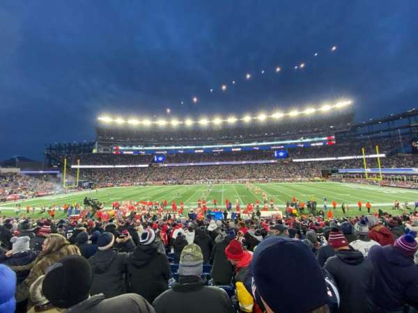 Gillette Stadium, block: 131, row: 22, seat: 13, 14