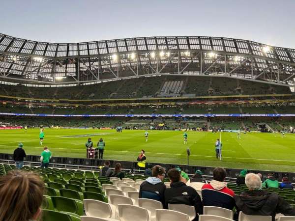 Aviva Stadium, block: 103, row: P, seat: 5