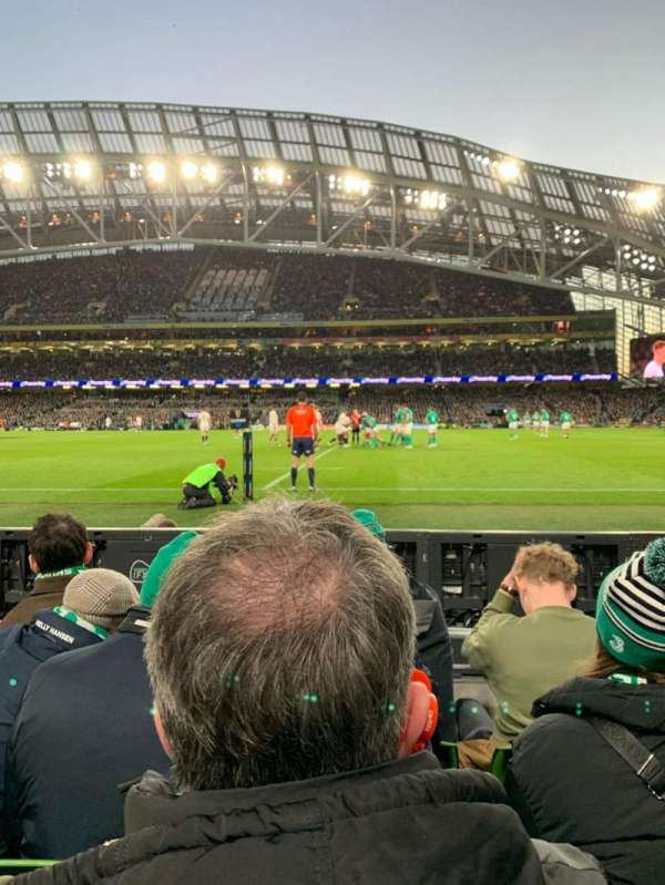 Aviva Stadium, block: 103, row: D, seat: 1