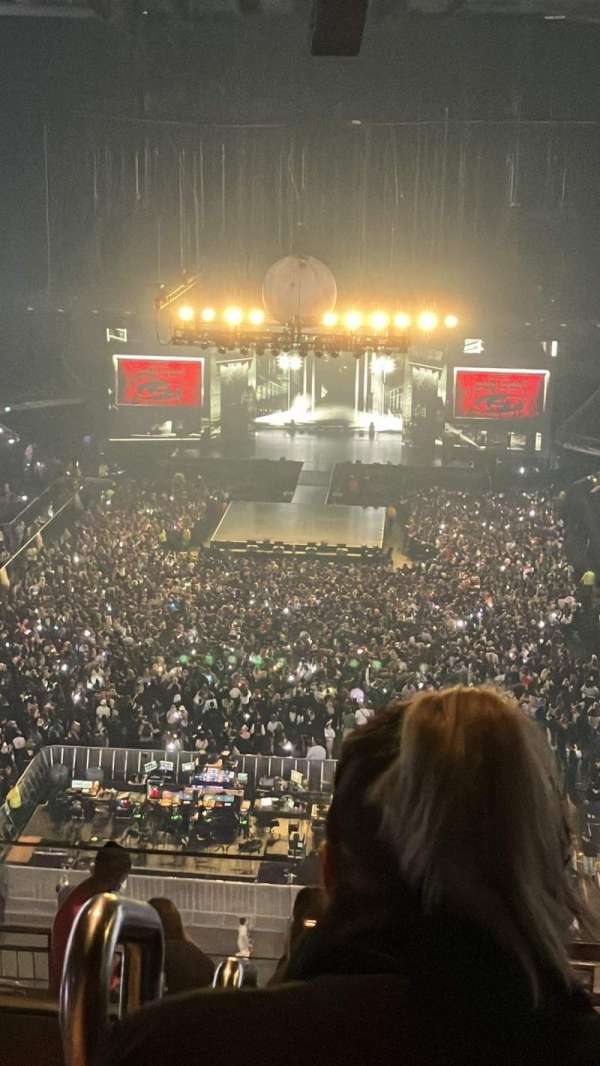 The O2, London, block: 412, row: L, seat: 734