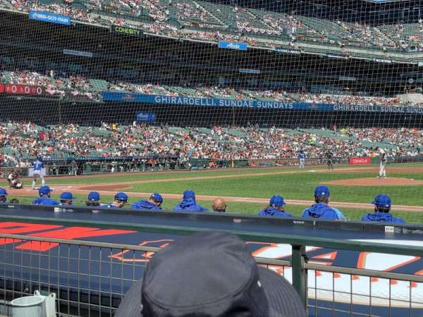 Oracle Park, block: 108, row: C, seat: 1