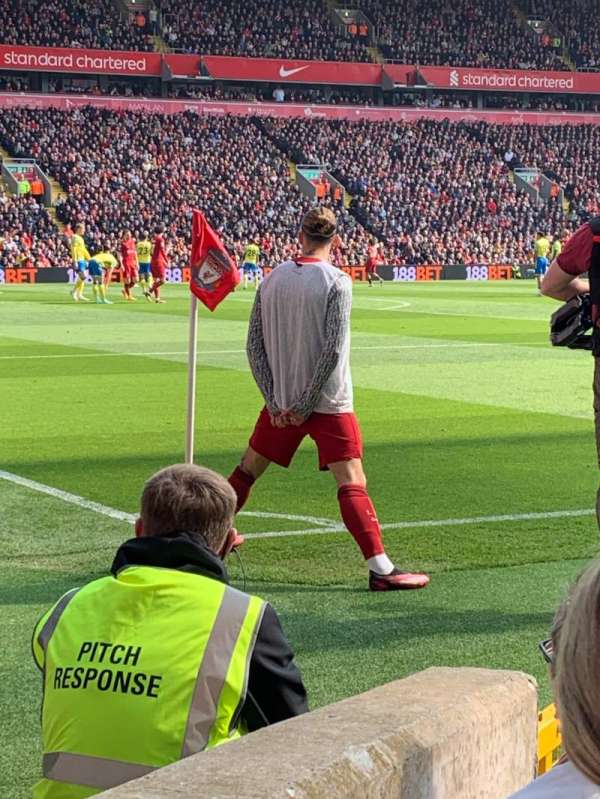 Anfield, block: L2, row: 5, seat: 34