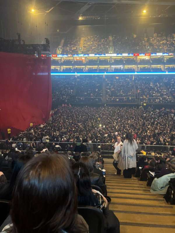 The O2, London, block: 101, row: X, seat: 45