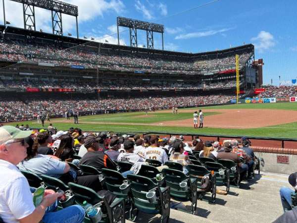 Oracle Park, block: 105, row: 10, seat: 16
