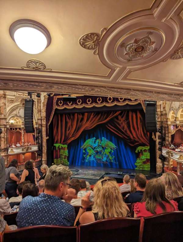London Coliseum, block: Dress Circle, row: G, seat: 15