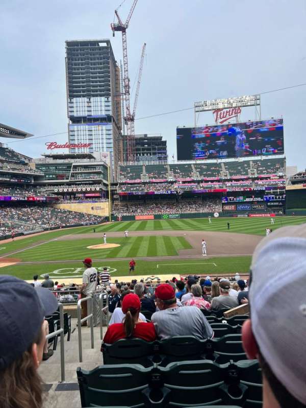 Target Field, block: 108, row: 12, seat: 23