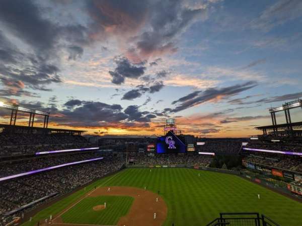Coors Field, block: U321, row: 13, seat: 4