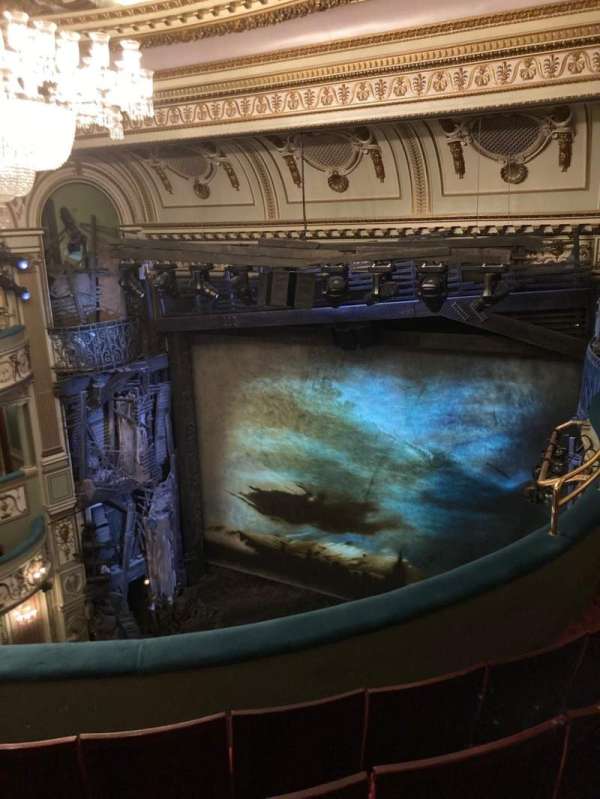 Sondheim Theatre, West End, block: Grand Circle, row: D, seat: 3