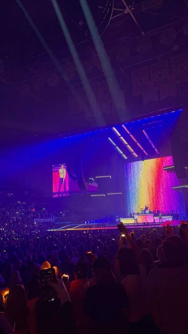 TD Garden, block: 3, row: 4, seat: 3