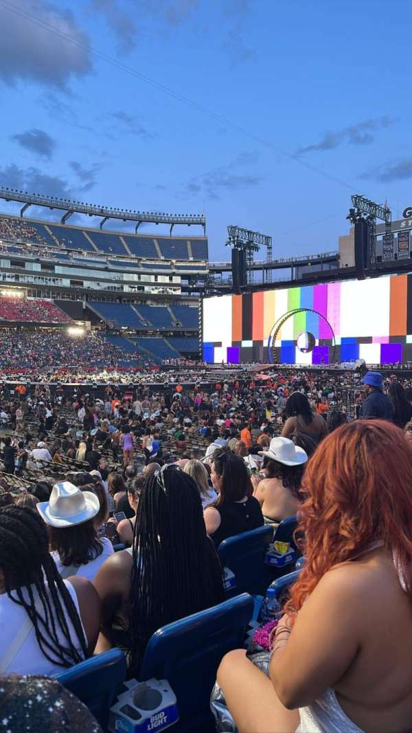 Gillette Stadium, block: 134, row: 10, seat: 17