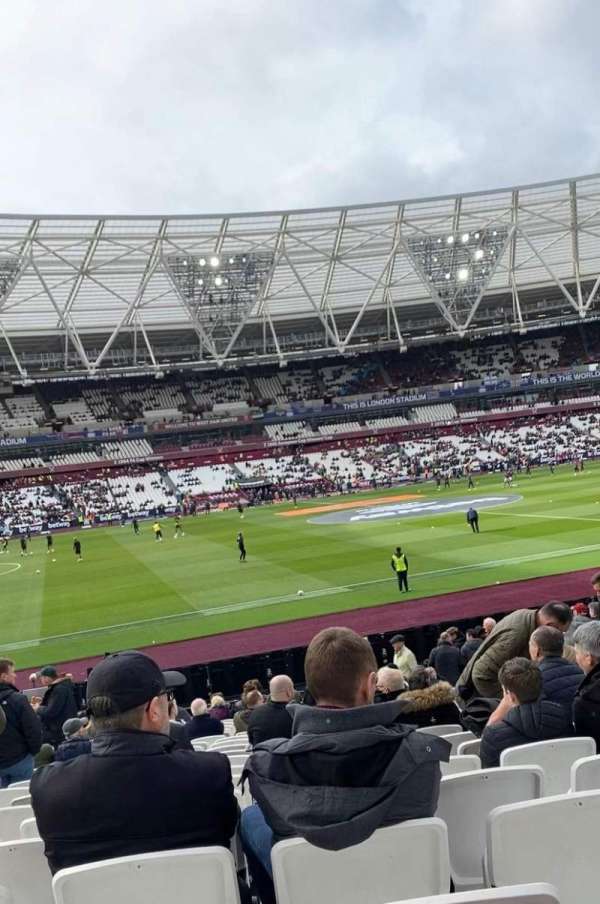 London Stadium, block: 134, row: 21, seat: 323