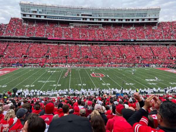 Ohio Stadium, block: 22A, row: 25, seat: 27