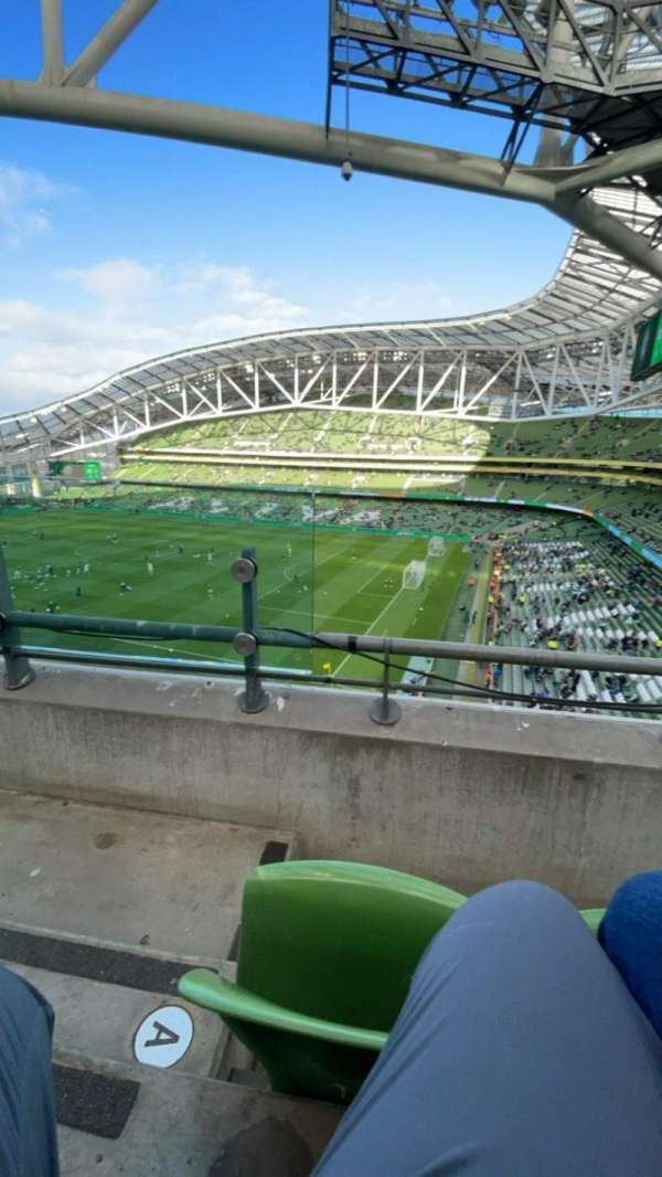 Aviva Stadium, block: 521, row: A, seat: 14