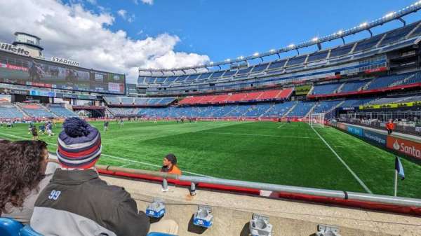 Gillette Stadium, block: 127, row: 2, seat: 5
