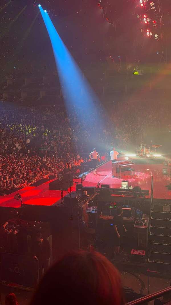 The O2, London, block: 113, row: l, seat: 538