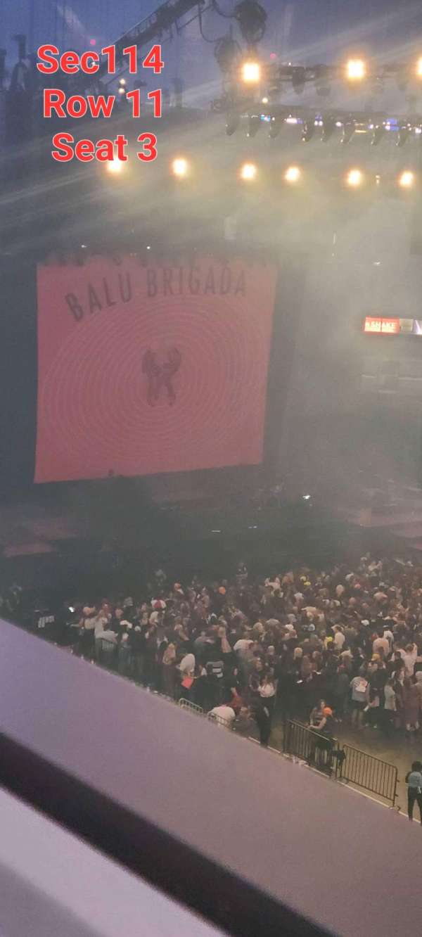 Gainbridge Fieldhouse, block: 114, row: 11A, seat: 3