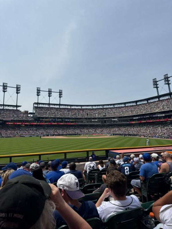 Comerica Park, block: 151, row: J, seat: 4