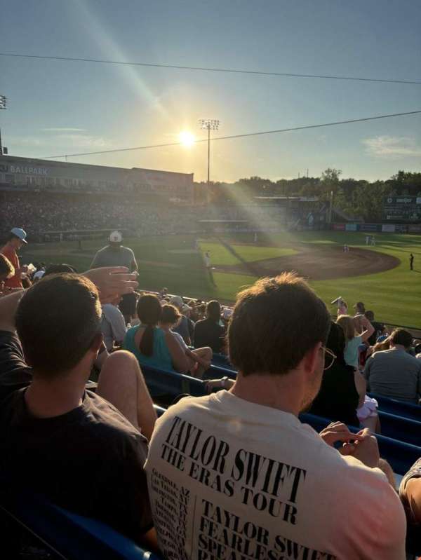 LMCU Ballpark, block: 109, row: 18, seat: 1