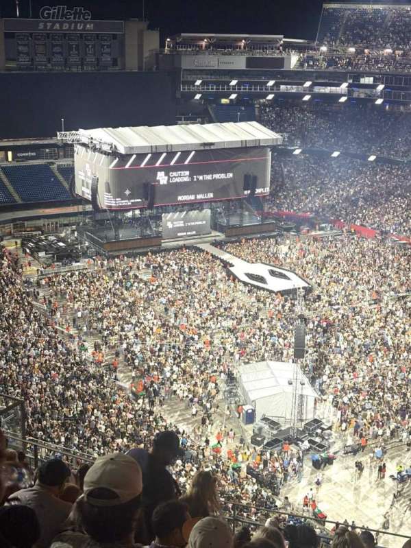 Gillette Stadium, block: 302, row: 19, seat: 3