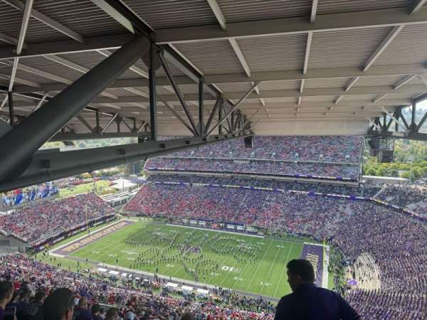 Husky Stadium, block: 326, row: 64, seat: 4