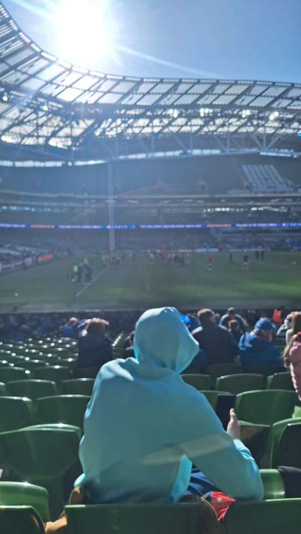 Aviva Stadium, block: 107, row: V, seat: 28