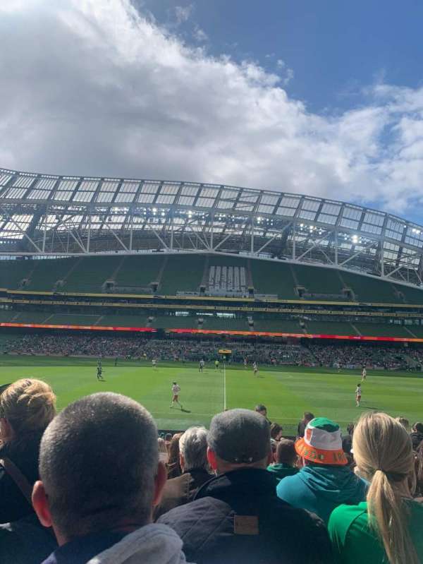 Aviva Stadium, block: 105, row: w, seat: 1